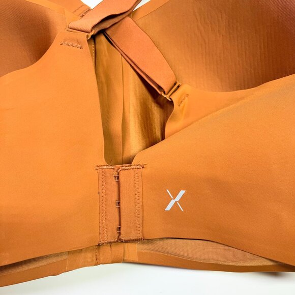 Knix Size 7++ Orange Sports Bra Zip Front Hook Back Wireless - Picture 4 of 9
